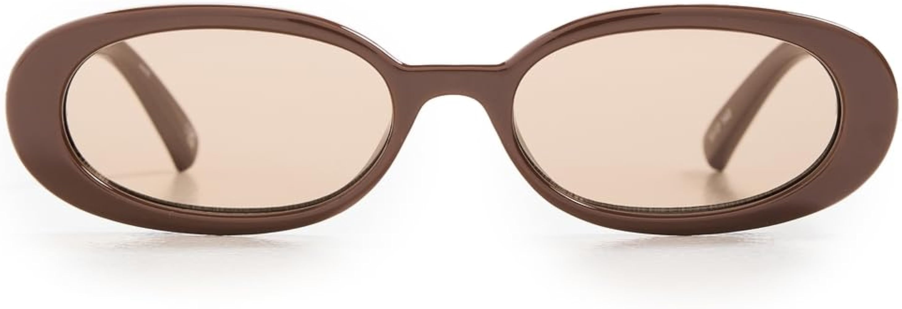Le Specs Outta Love Sunglasses - Cocoa, Oval, Unisex, Micro 90s