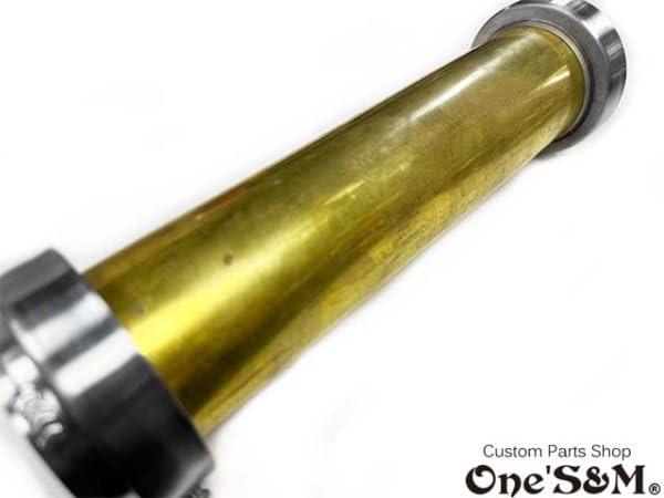 cb400f ヨンフォア64π真鍮バッフル ヨシムラ70π真鍮サイレンサー