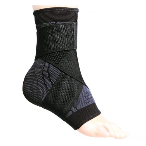Amazon | 足首 サポーター クロスバンドブラック M 固定 ベルト