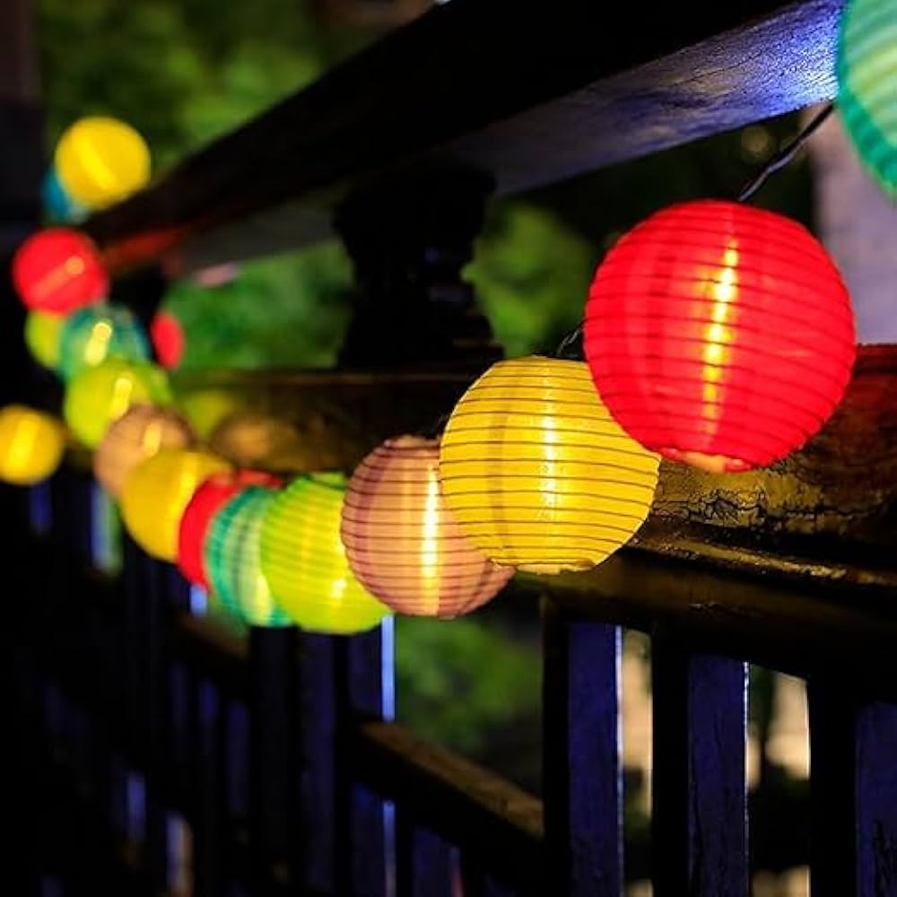 Amazon | 提灯ライトカラフル 6M 40球 提灯 led ちょうちん 電池式