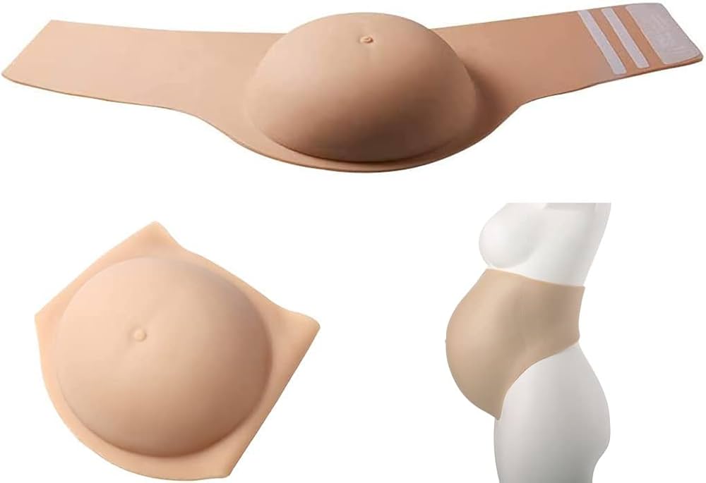 Amazon.co.jp: シリコン 偽の妊娠腹 2~10ヶ月 現実的妊娠の腹 偽の腹