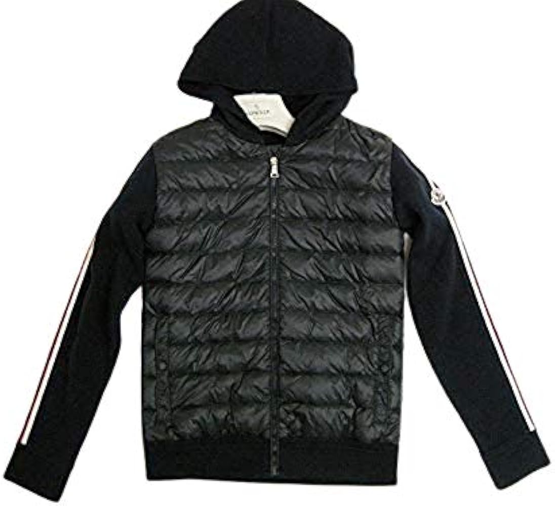 Amazon | [モンクレール] ニット切替フード付きライトダウンジャケット