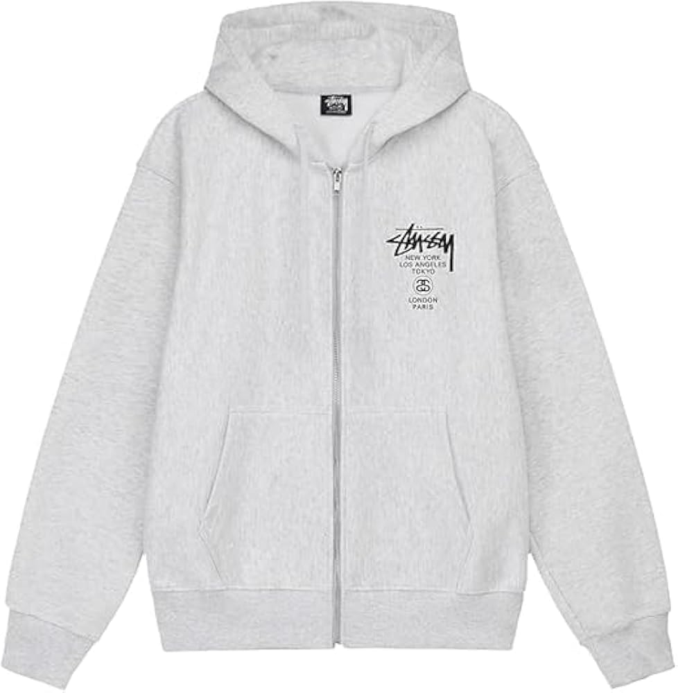 Amazon.co.jp: [ステューシー] ジップアップパーカー ワールドツアー