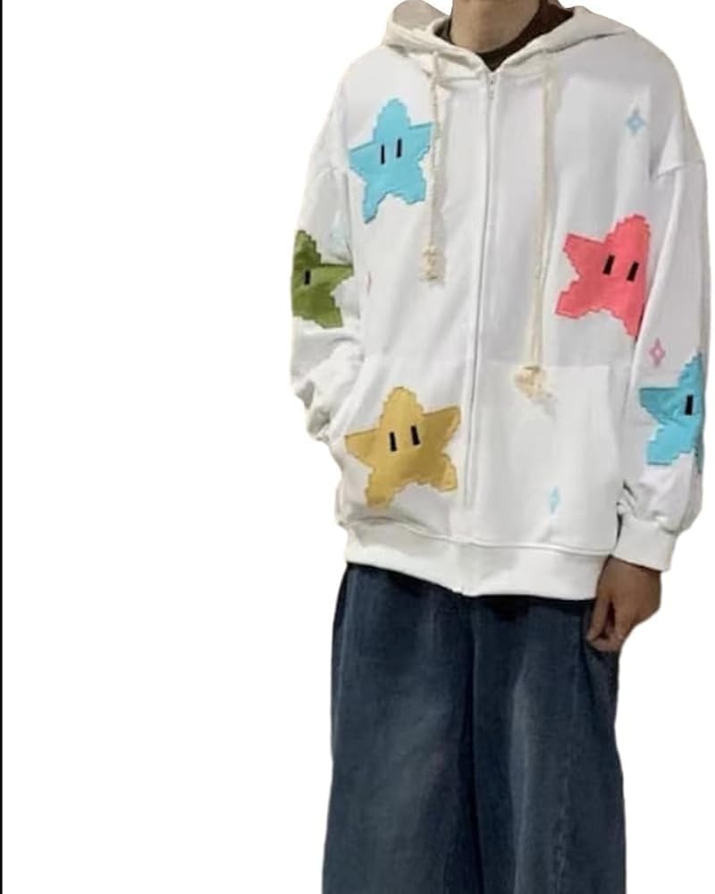 Amazon.com: Tooe Women's Preppy Star Zip Up Hoodies Y2K Graphic