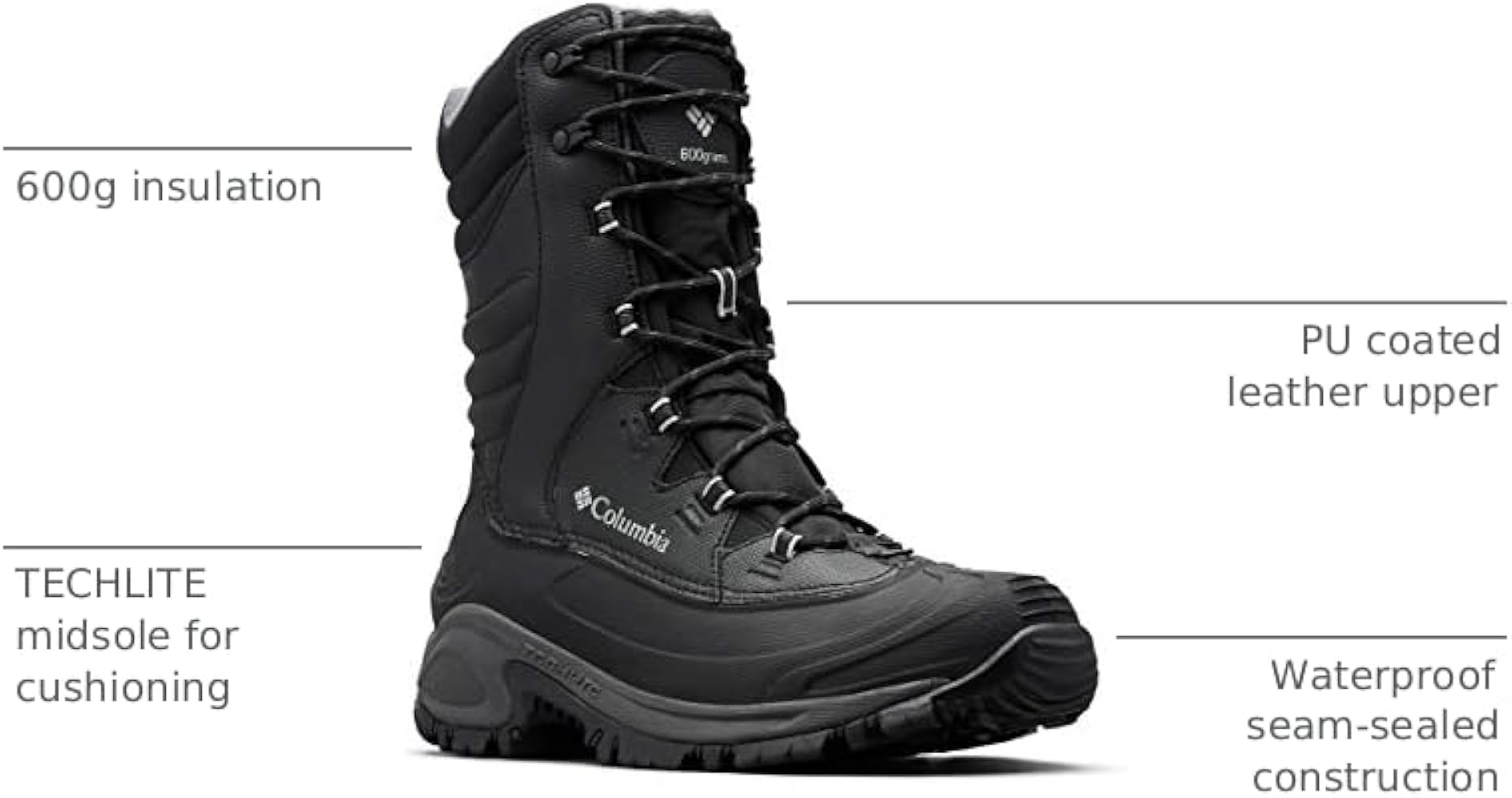 Amazon.com | Columbia Men's Bugaboot III XTM, Black/Columbia Grey