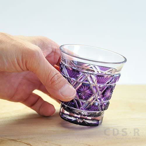Amazon.co.jp: 島津興業 薩摩切子 冷酒グラス cut01 (島津紫) : ホーム