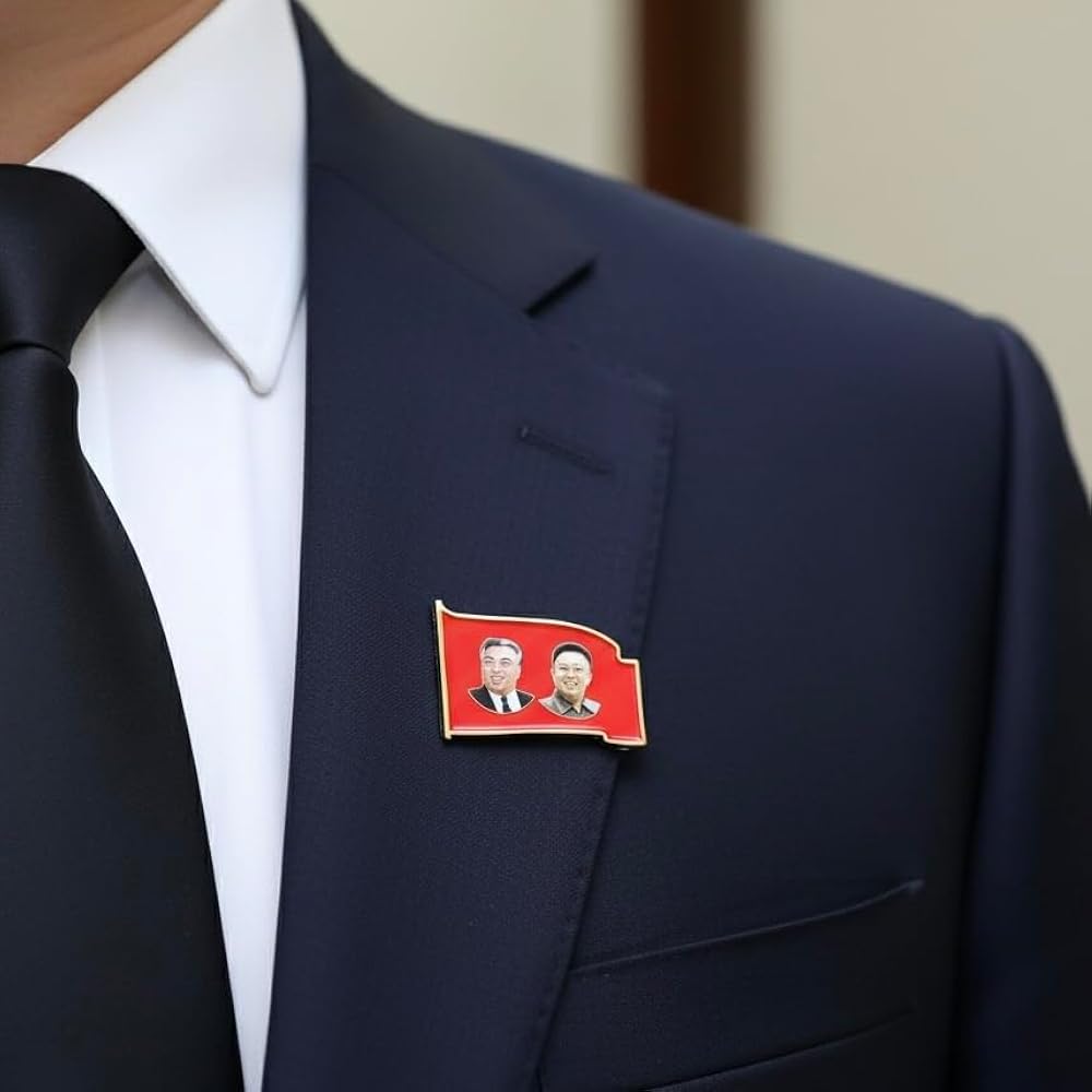 Amazon.co.jp: 北朝鮮 ピン バッチ バッジ 金正日 キム・ジョンイル 金