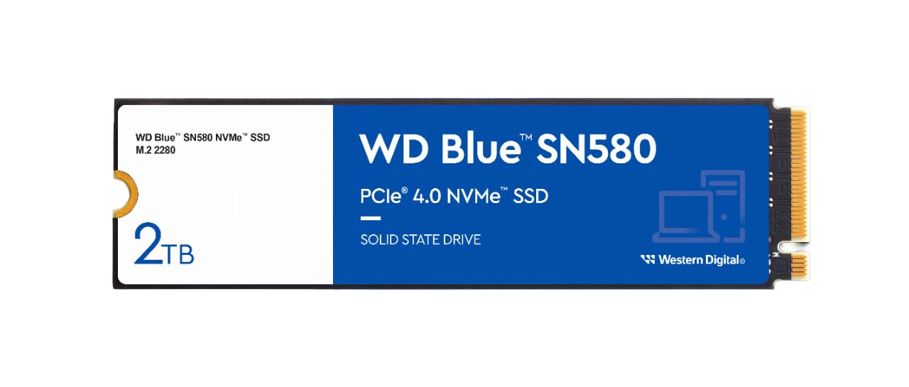 Western Digital 2TB WD Blue SN580 NVMe Internal Solid State Drive