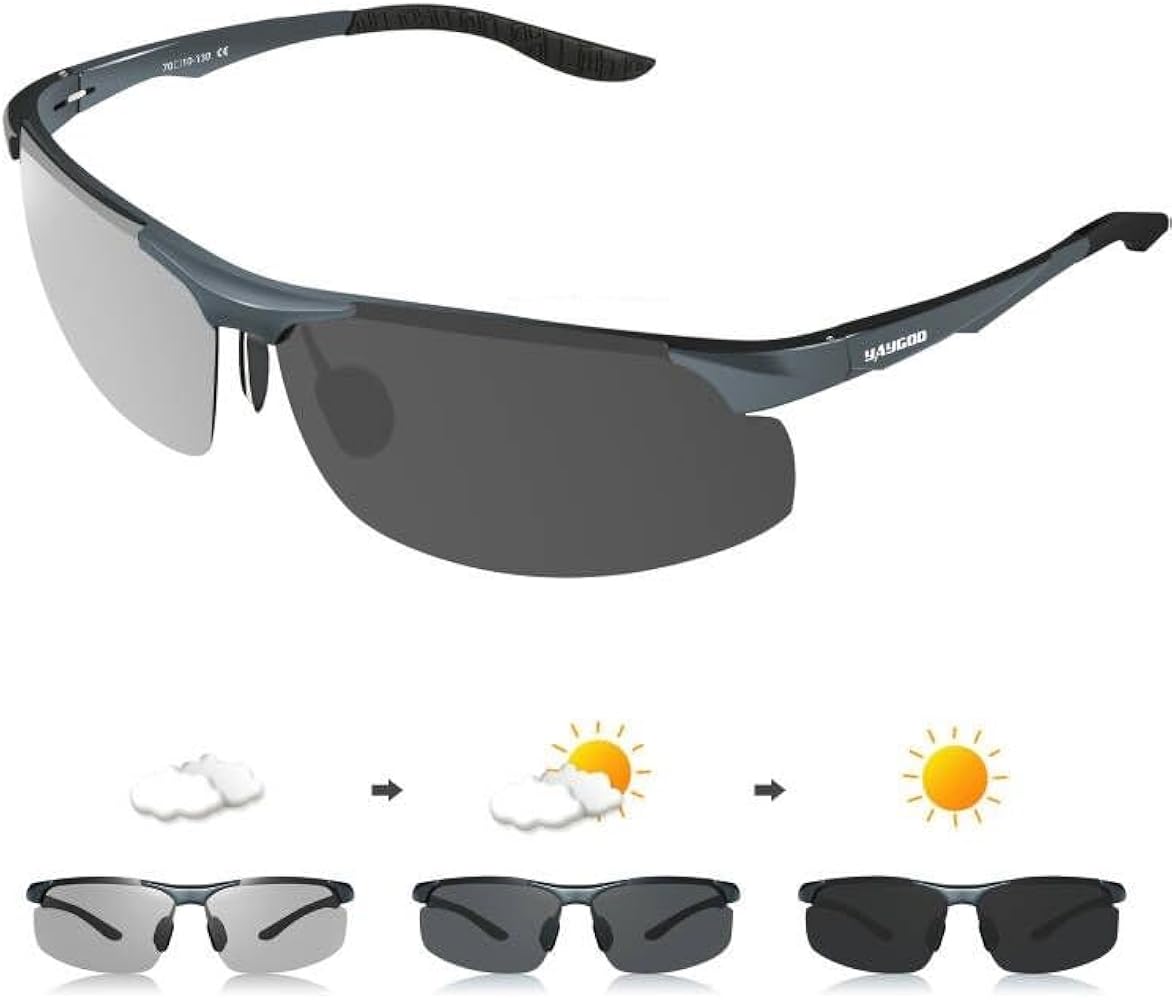 Amazon.co.jp: [YAYGOD] 調光サングラス 夜間増光 昼夜兼用 偏光