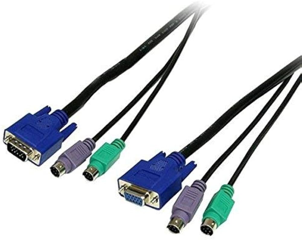 Amazon | 3 - in - 1 KVMスイッチケーブル – オスps2キーボードマウス