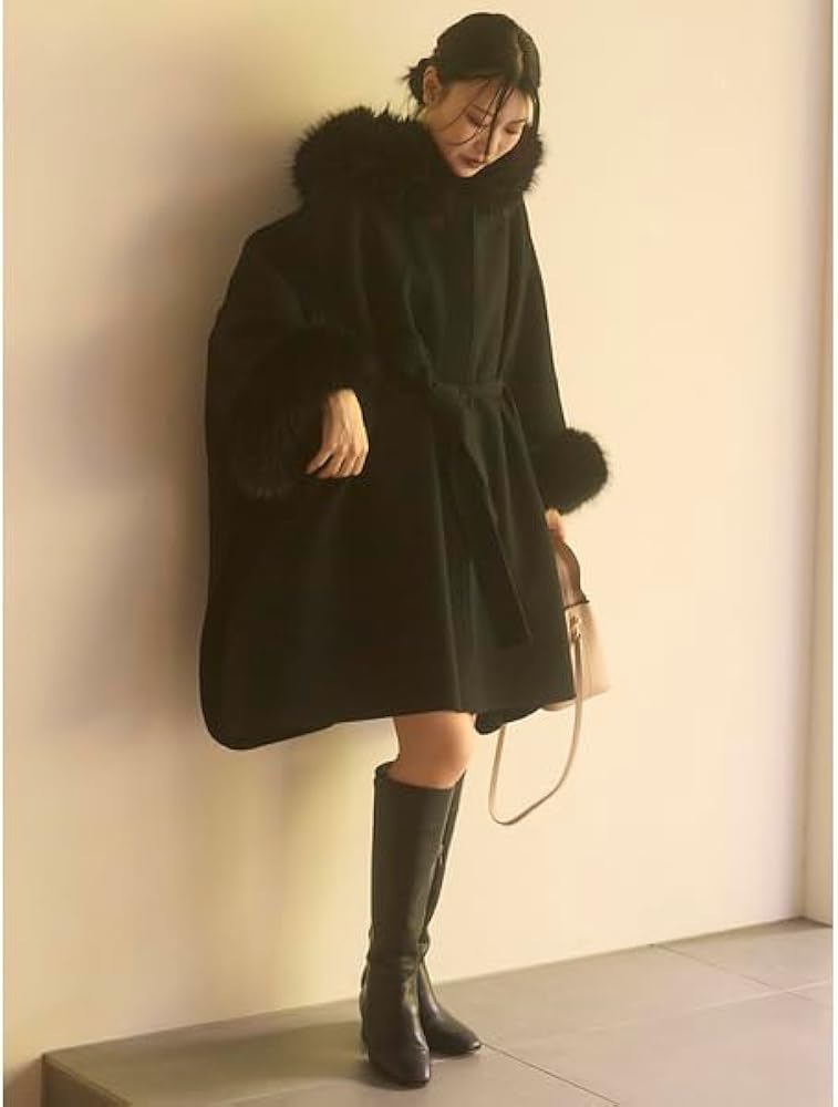 Amazon.co.jp: [セルフォード] ファーポンチョコート CWFC245001