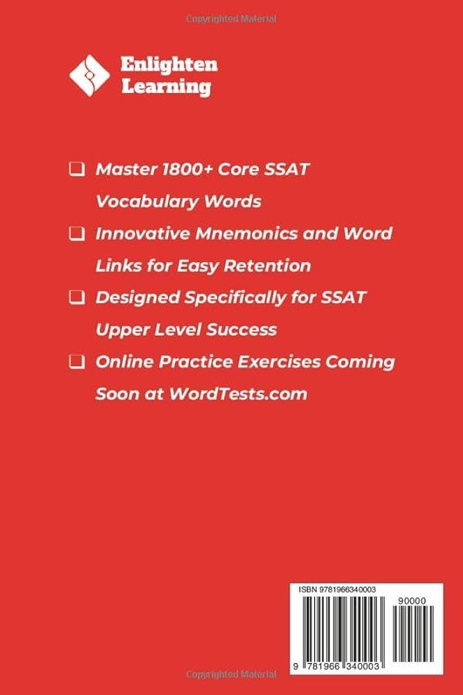 Amazon.com: SSAT Vocabulary Made Easy: Mnemonics and Word Links