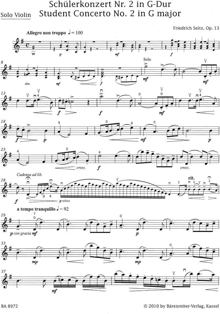 Amazon.co.jp: ザイツ : 学生のための協奏曲 第2番 ト長調 Op.13