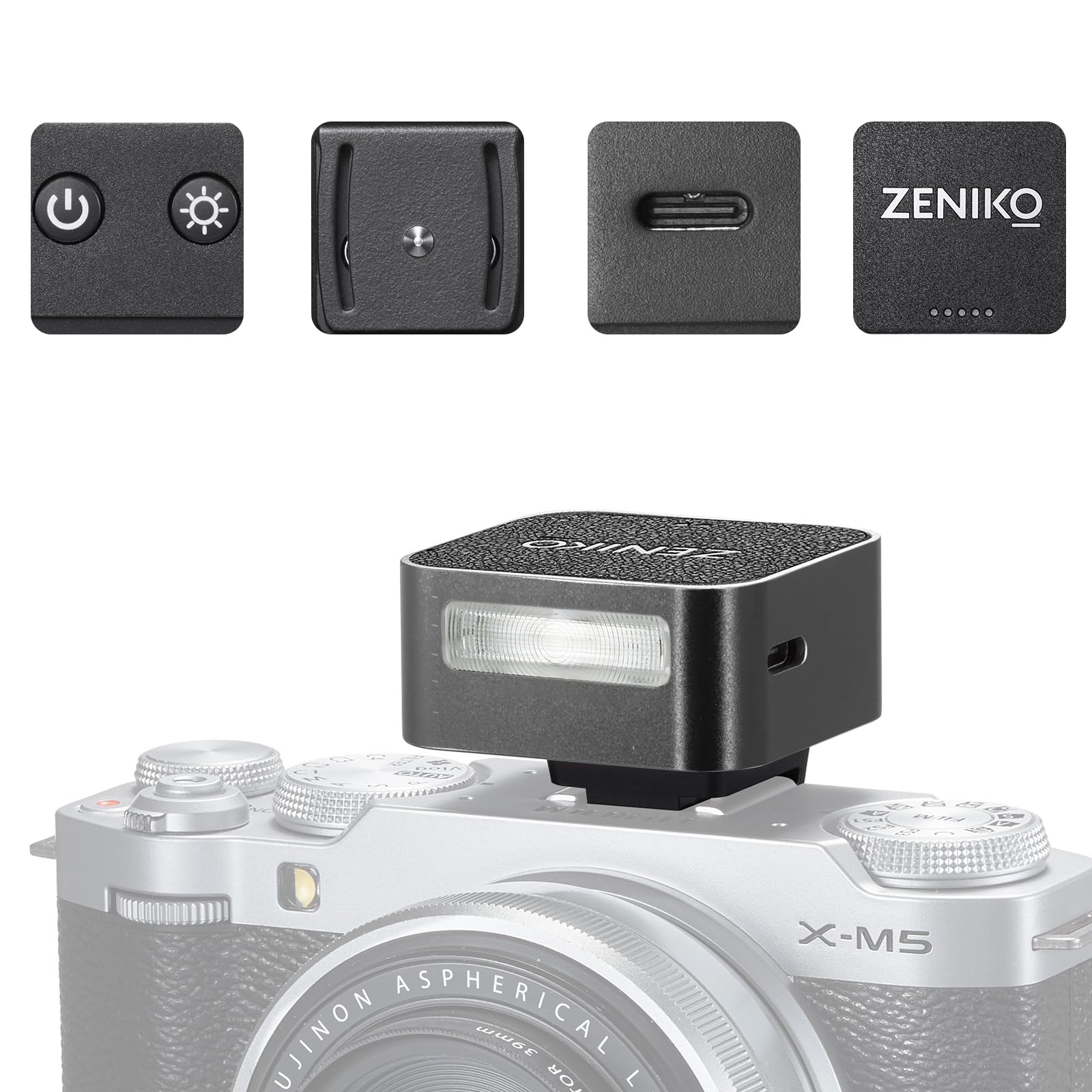 Amazon | Zeniko ZF08 アルミミニフラッシュスピードライト、440フル