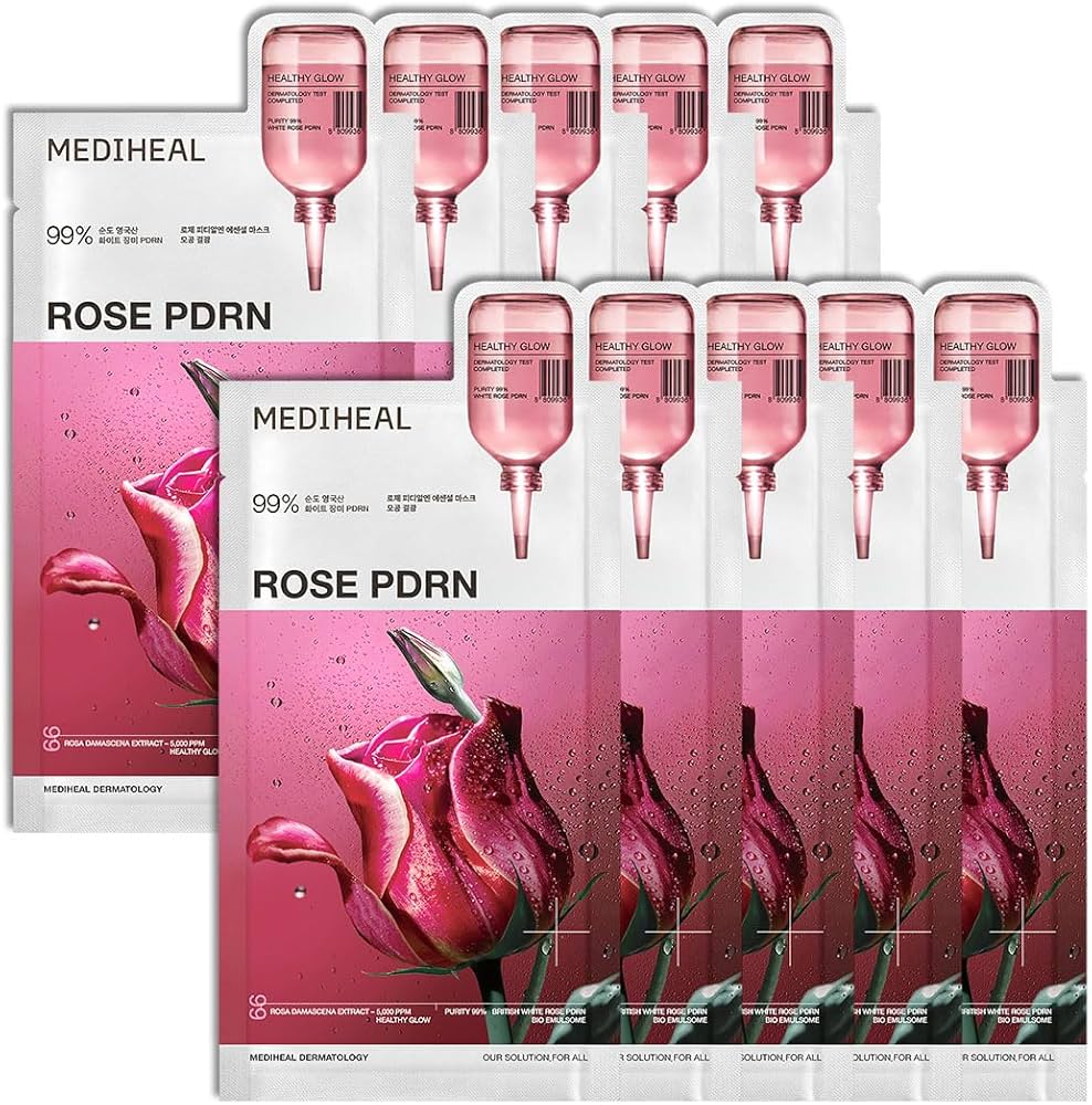 Amazon.com : Mediheal Rose PDRN Essential Sheet Mask 10 pcs. 99