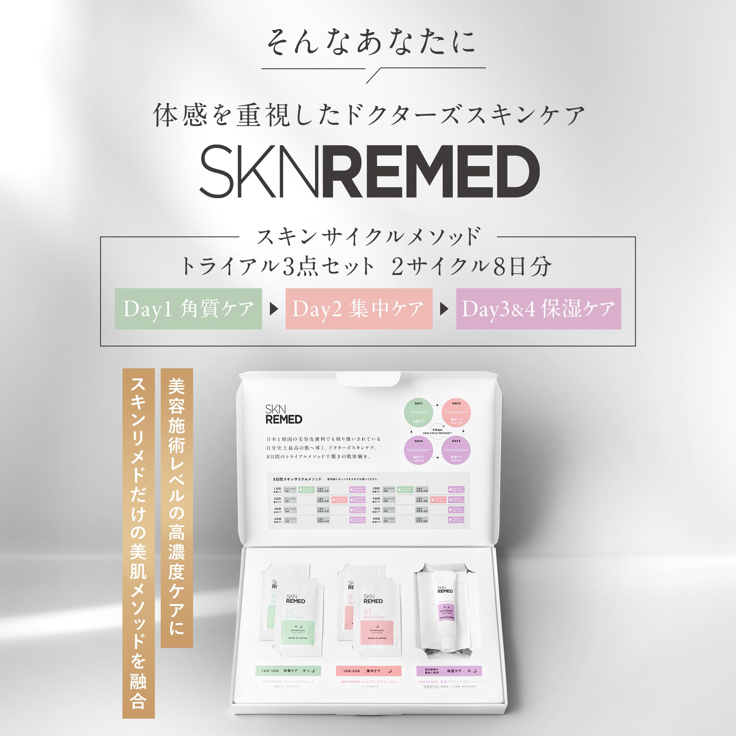 Amazon.co.jp: 【トライアルセット】SKN REMED(スキンリメド) スキン
