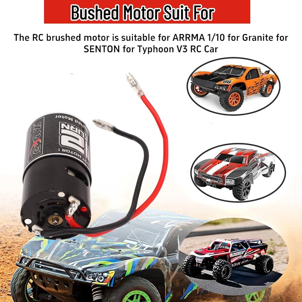 Amazon.com: Motor 12T 550 Brushed Motor Compatible with ARRMA Mega