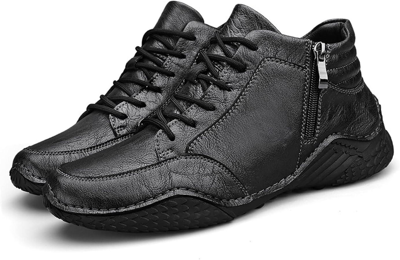 Amazon.com | Men's Fashion Sneakers Leather Lace Up Sports Ankle