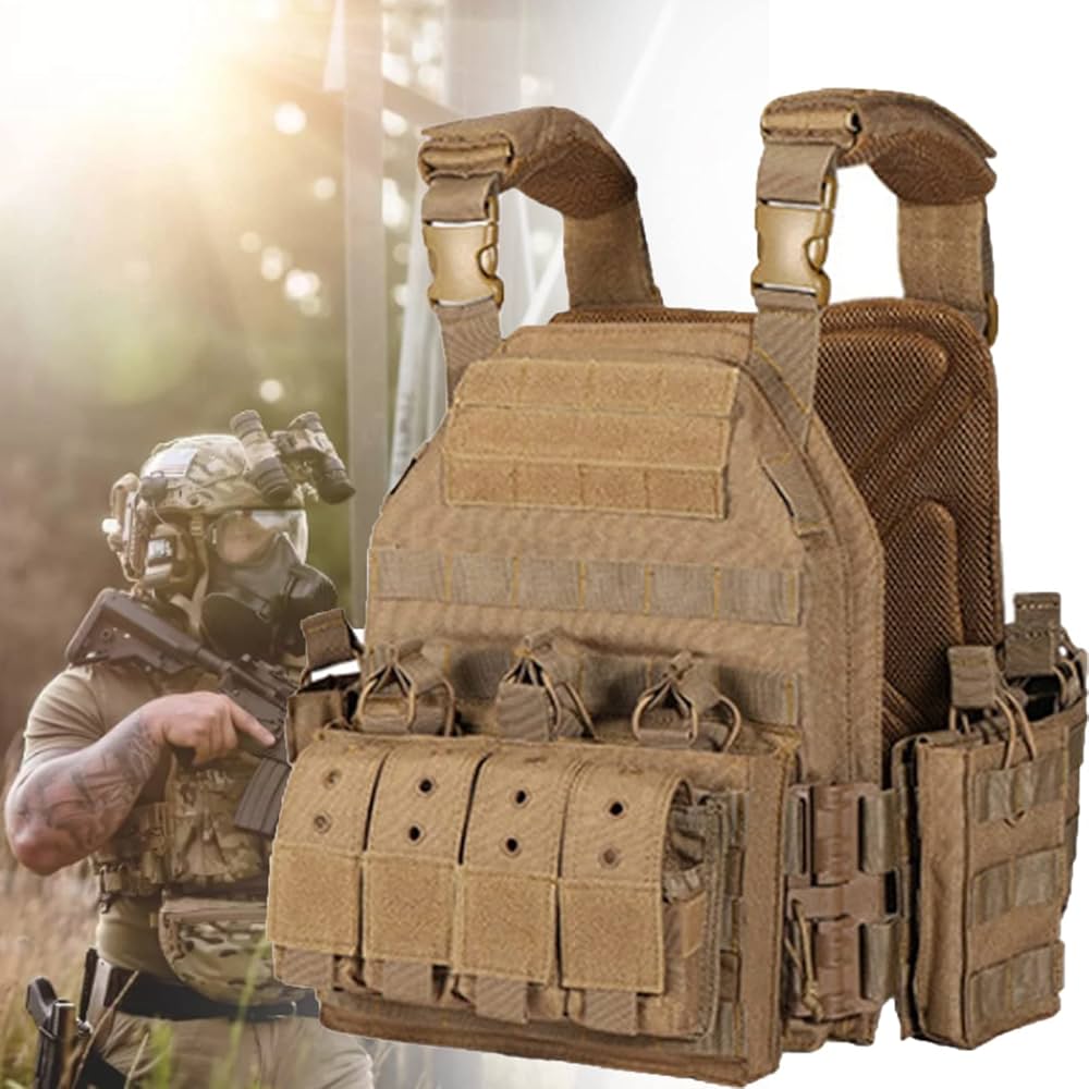 Amazon.co.jp: タクティカルベストミリタリーアーミーチョッキモール