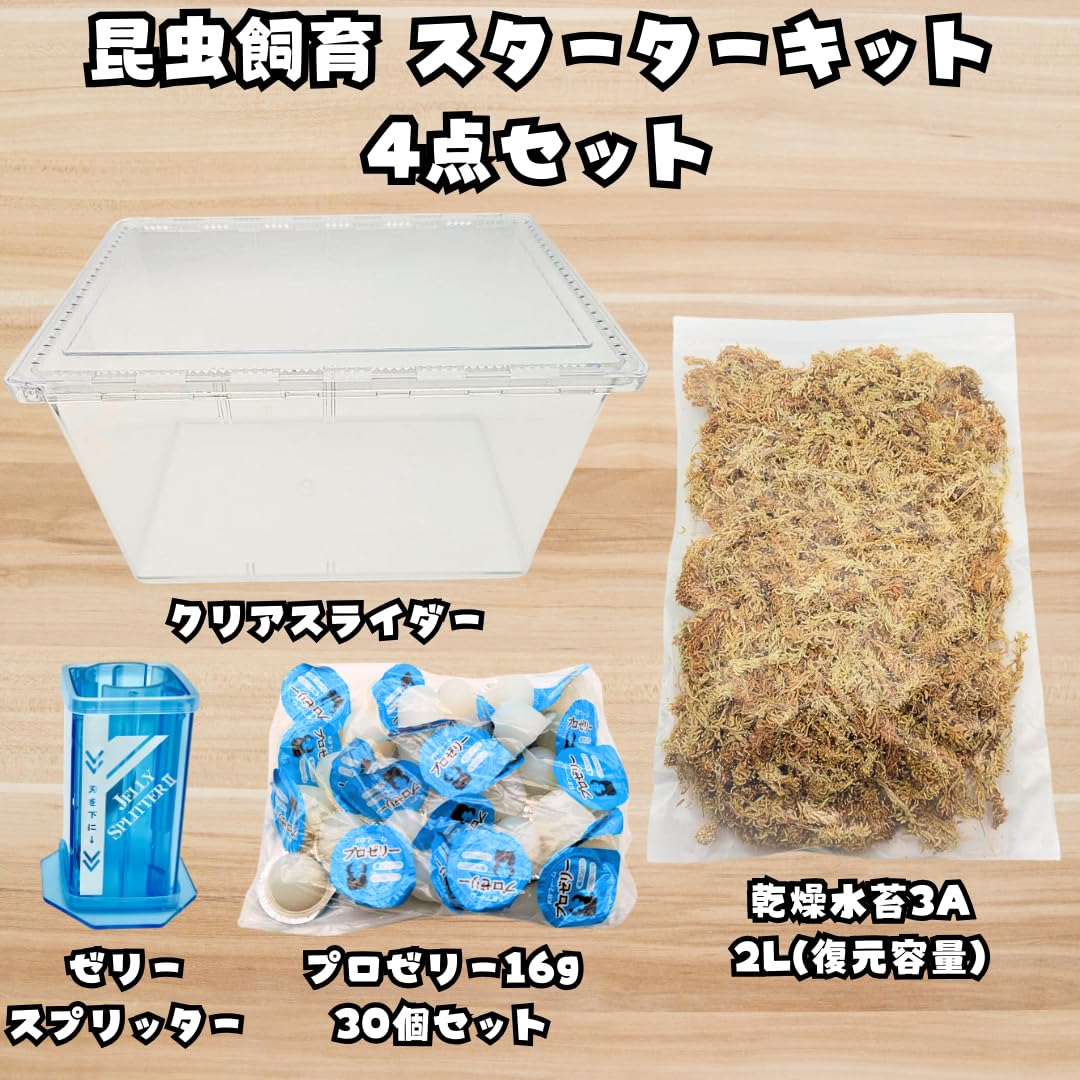 Amazon.co.jp: カブトムシ／クワガタ育成キット 4点セット クリア
