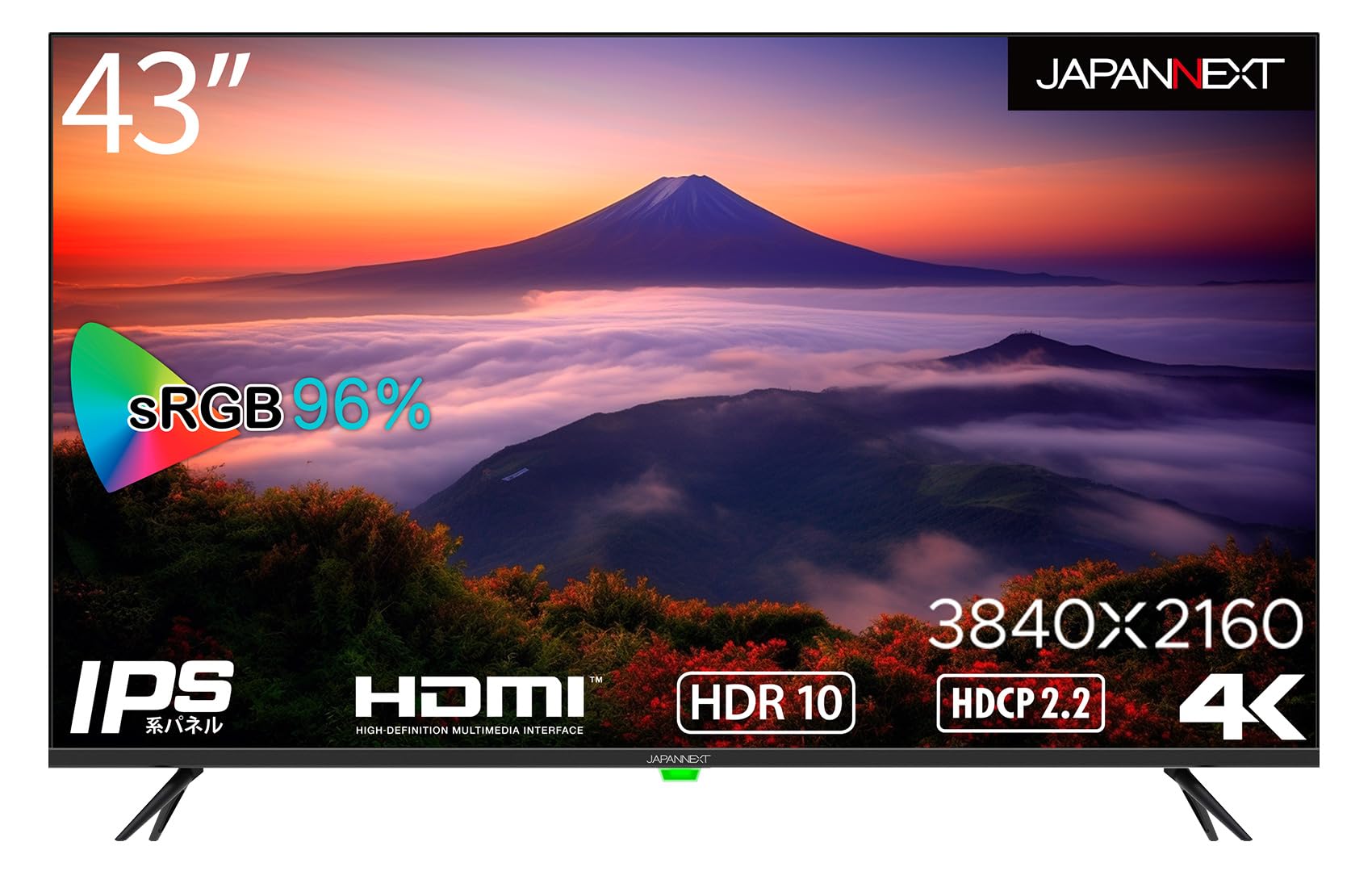 モニター JN-VT4300UHDR 43型 /4K(3840×2160)JAPANNEXT 43インチ 4K
