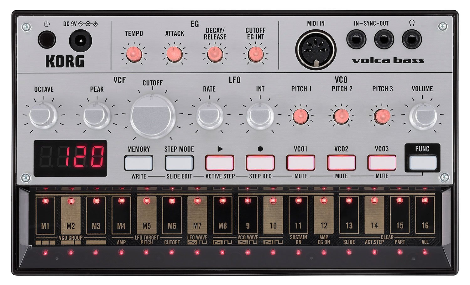 Amazon.co.jp: KORG アナログ ベースマシン volca bass 16ステップ