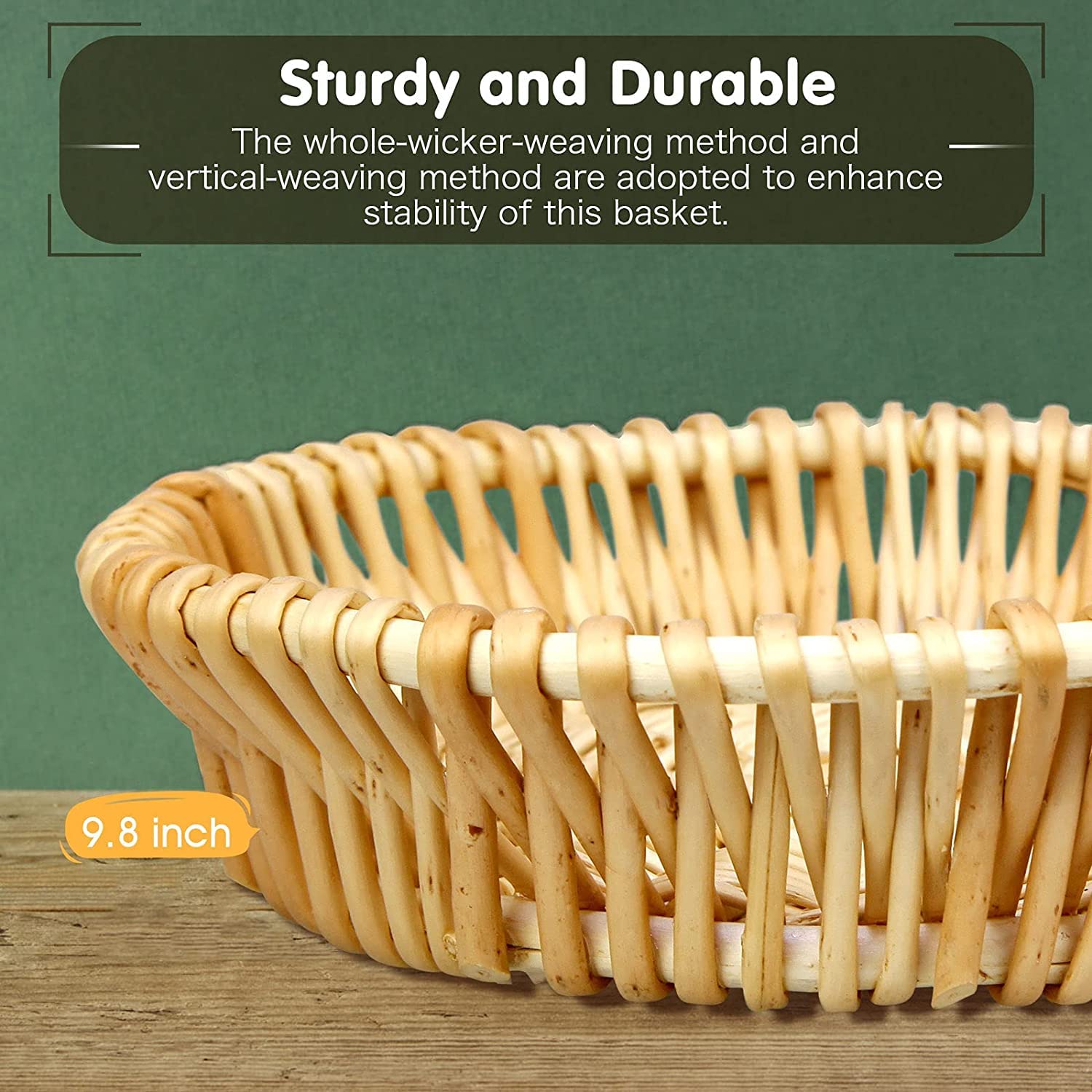 Amazon.co.jp: Uniiitie 柳製パンかご 枝編み細工品の収納バスケット