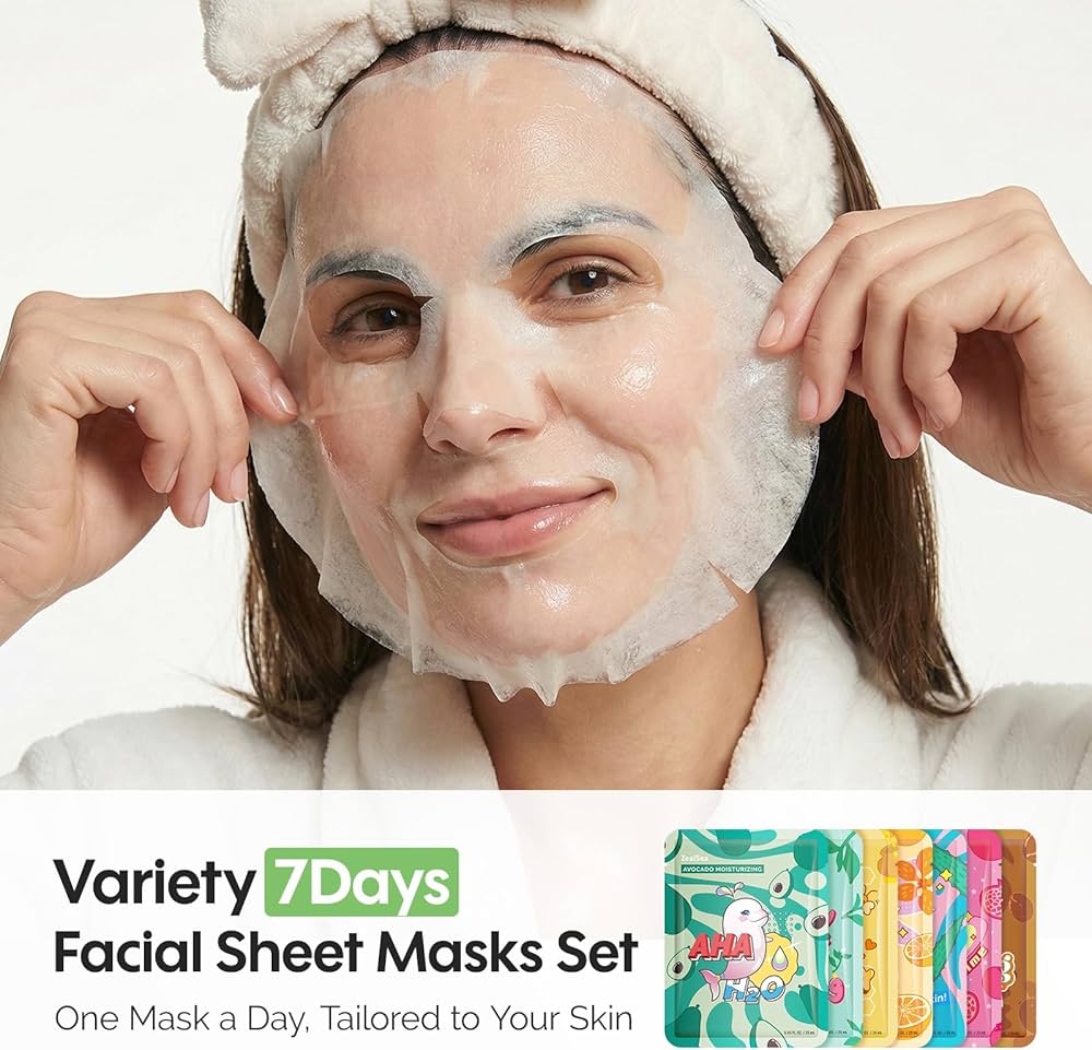 ZealSea Sheet Mask Face Mask Skin Care (Pack of 7) Beauty Facial