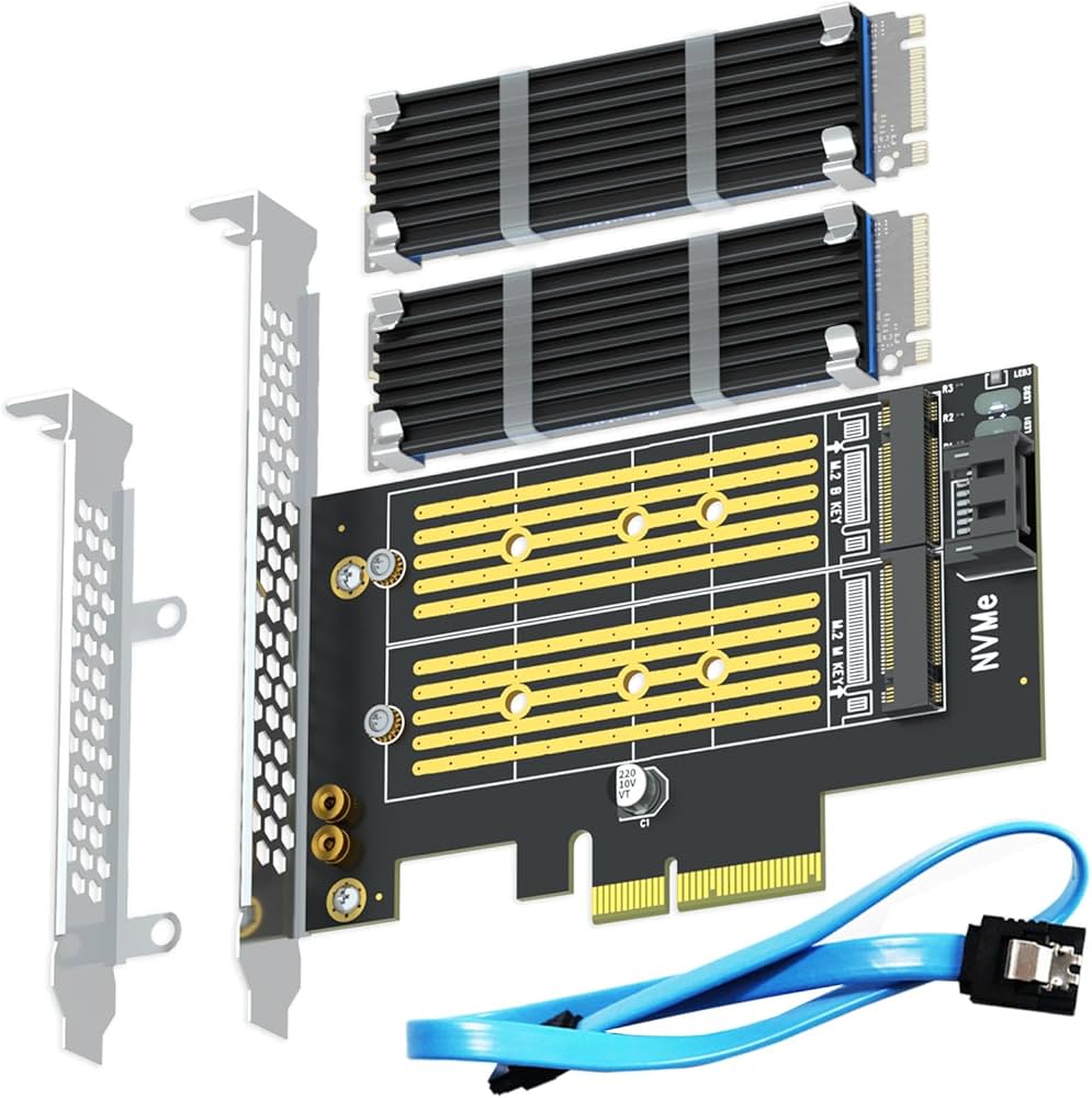 Amazon | GLOTRENDS 4 in 1 M.2 NVME-PCIE 3.0 X 4 M.2 SATA SSD