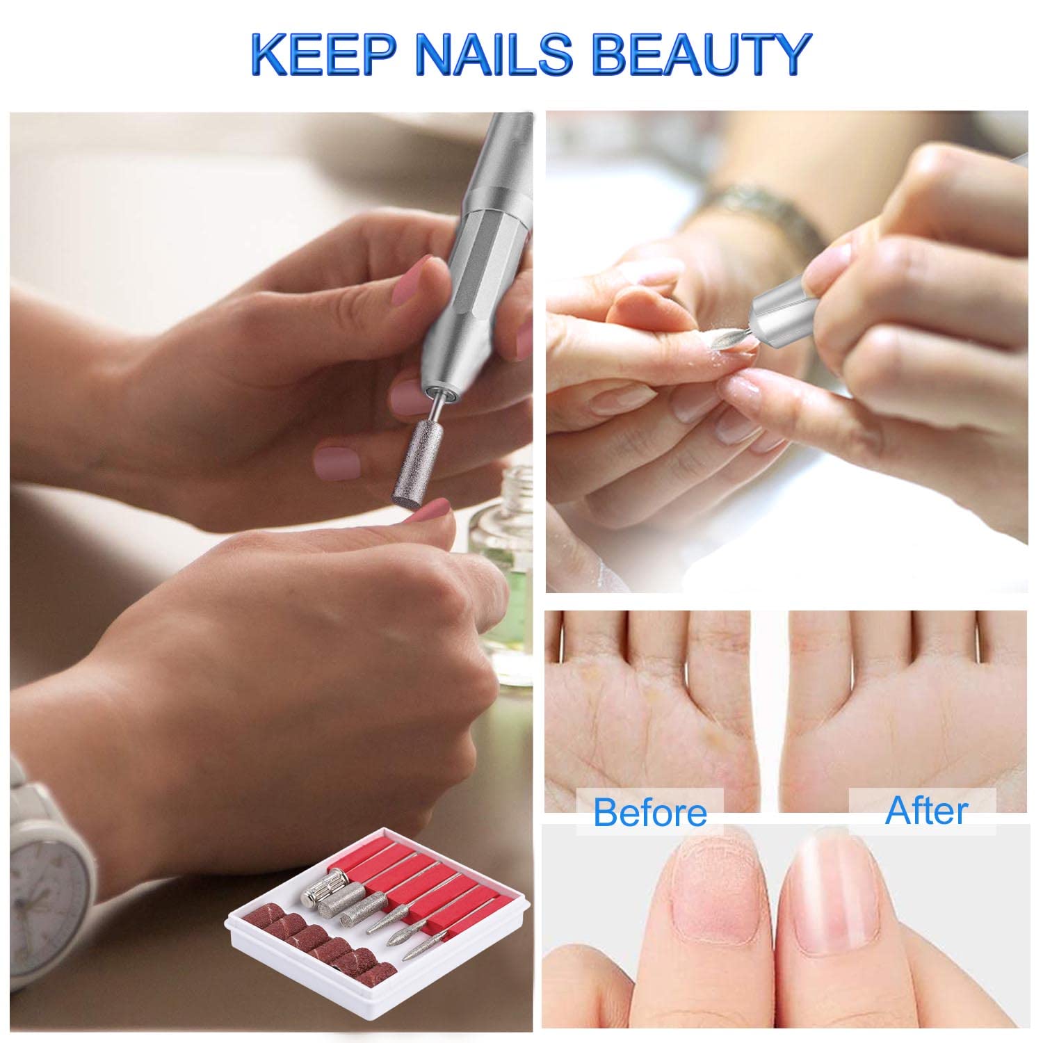 Amazon.com: JONMON Nail Art Drill Bits Set - 11Pcs 3/32