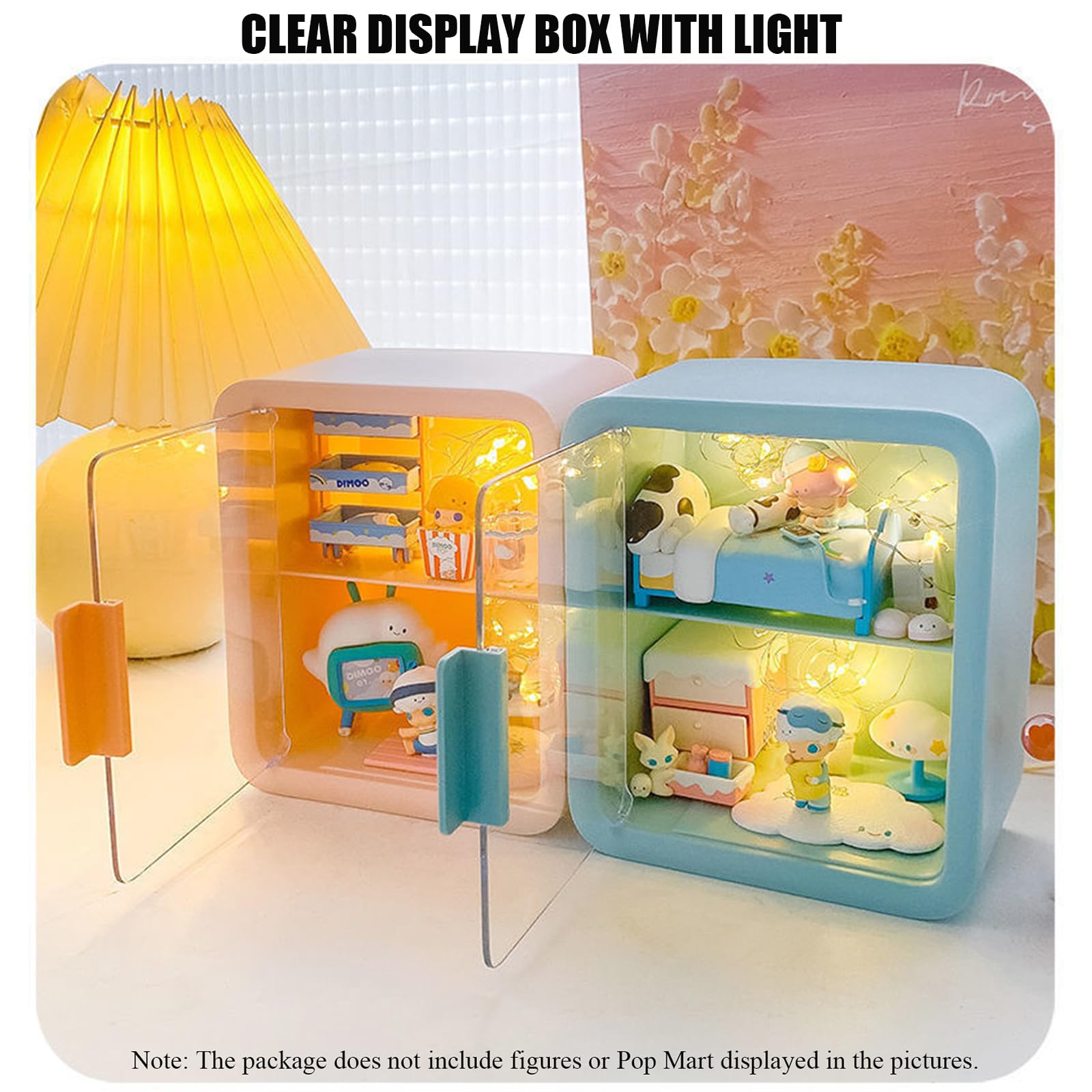 Amazon｜フィギュア用クリアディスプレイケース ポップマート ライト