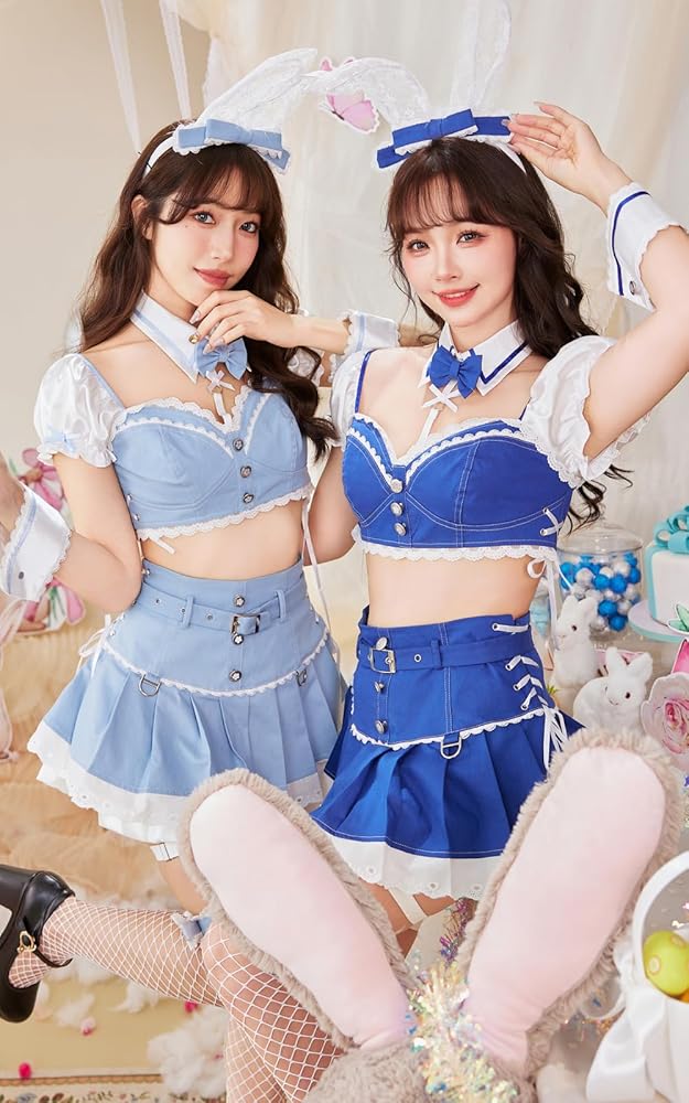 Amazon.co.jp: [Malymoon] コスプレ バニーガール デニム セットアップ