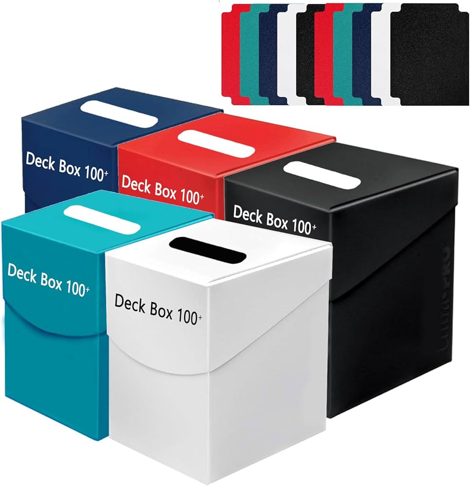 Amazon.co.jp: Yoimize 5色セットデッキケース10枚仕切り板付き トレカ