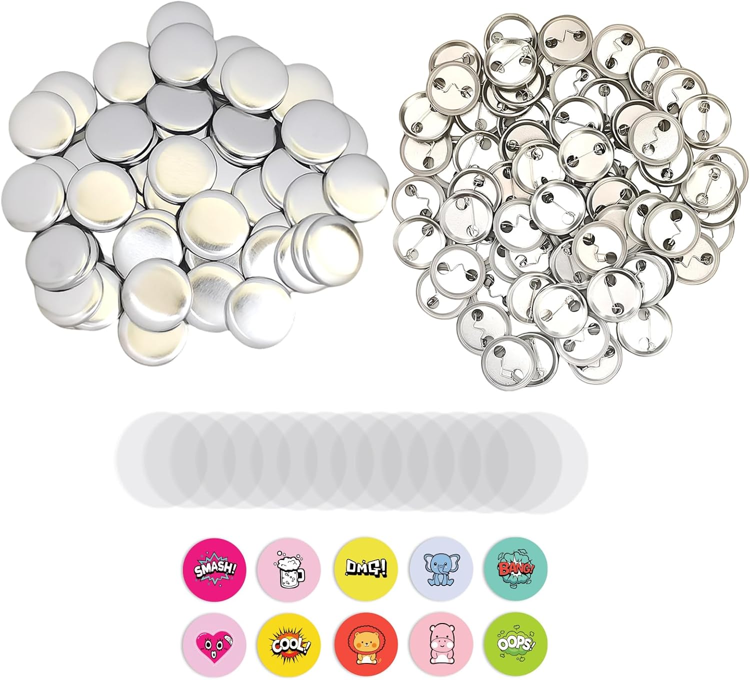 Amazon.co.jp: YiiYiiGO 25mm 缶バッジ パーツ 丸形材料 缶バッジ