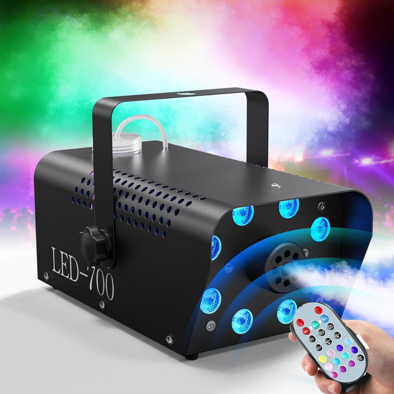 Amazon.co.jp: Zetsuto スモークマシン 700W フォグマシン 8LED 赤 緑