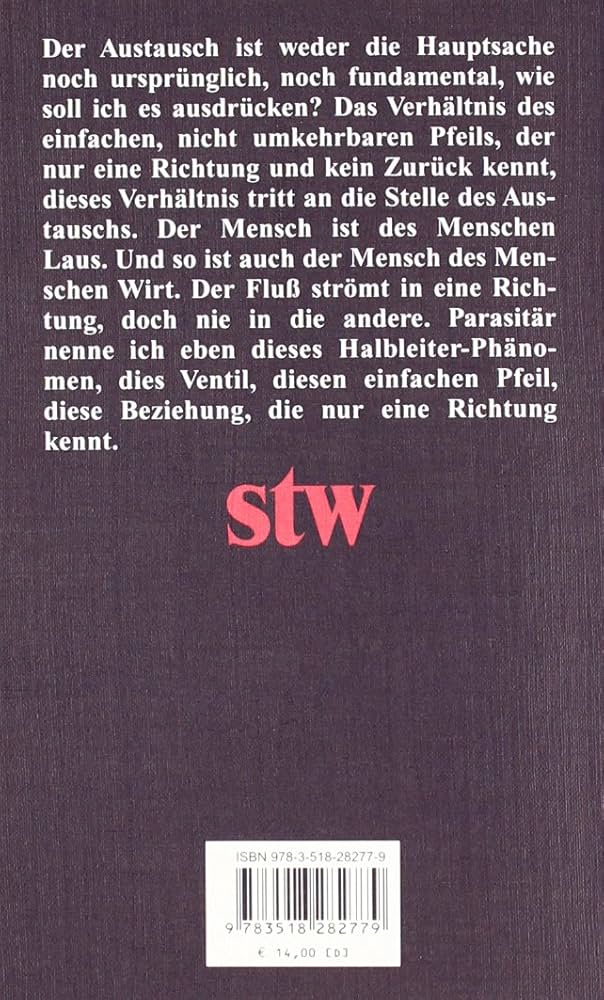 Der Parasit.: Michel Serres: 9783518282779: Amazon.com: Books