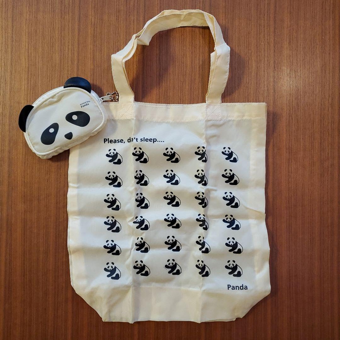 Amazon.co.jp: エコバッグ パンダ柄 上野動物園 パンダ （ドリップ