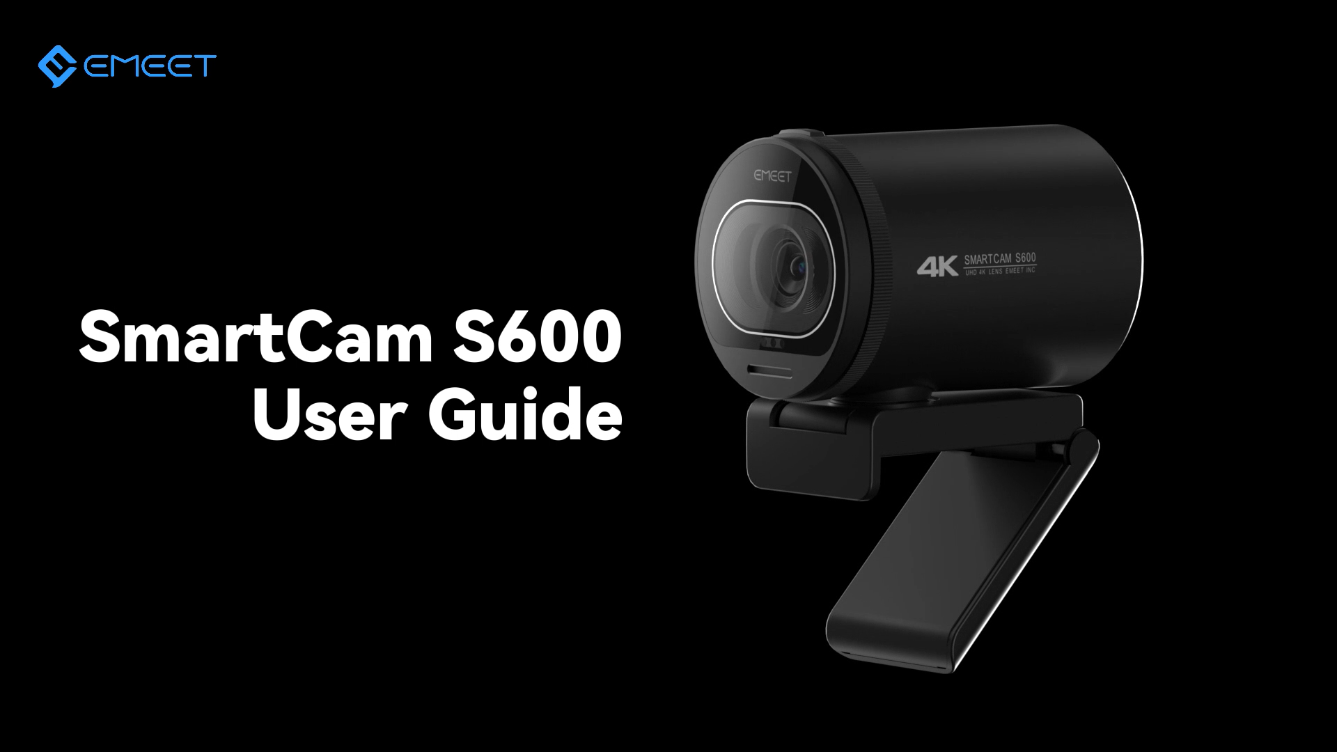 Amazon.com: EMEET 4K Webcam for PC, S600 Webcam with Sony Sensor