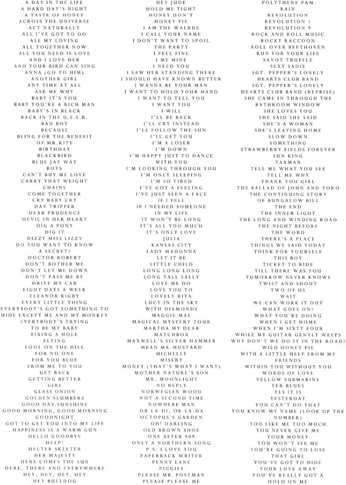 The Beatles - Complete Scores | Full Band Sheet Music for Guitar