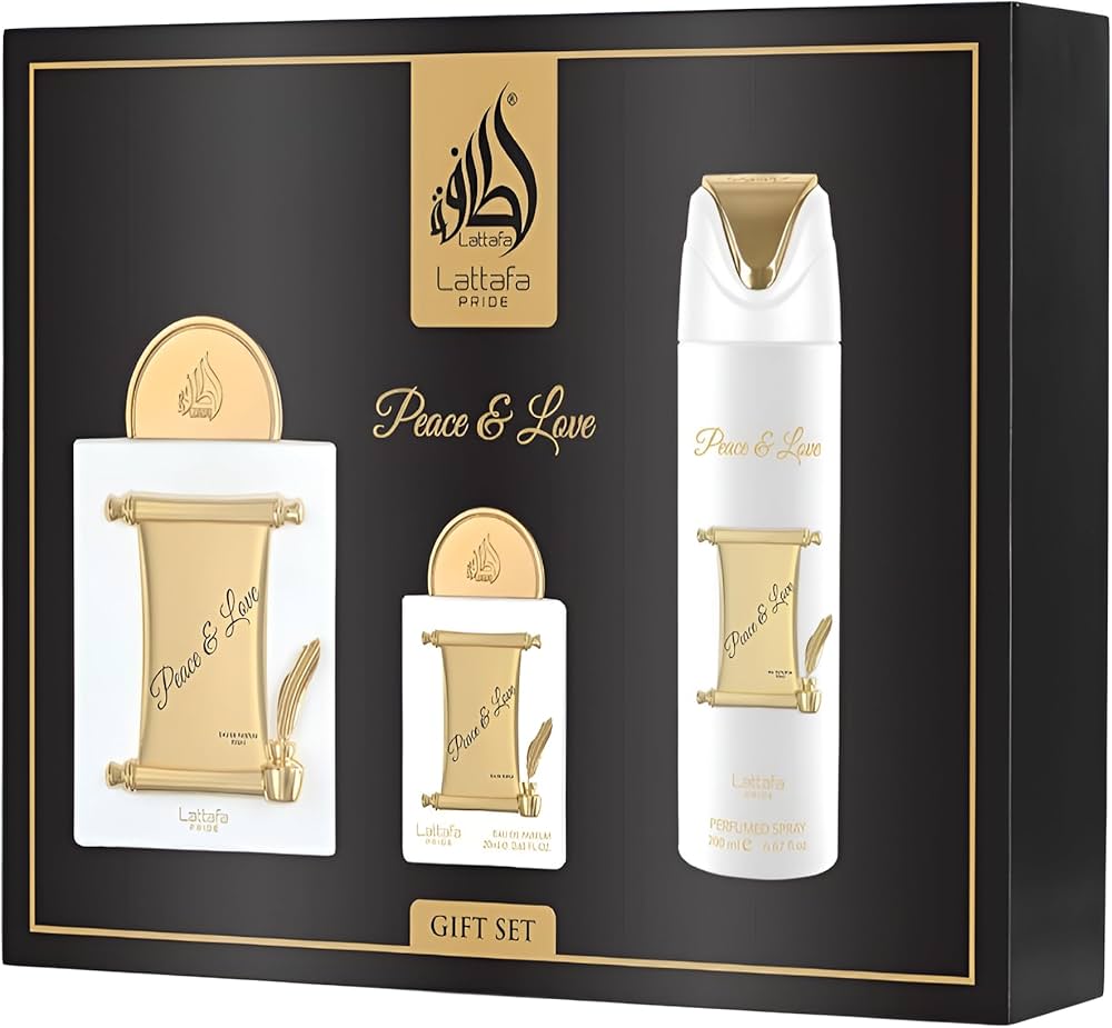 Amazon.com : Lattafa Pride Peace & Love For Unisex 3 Piece Gift