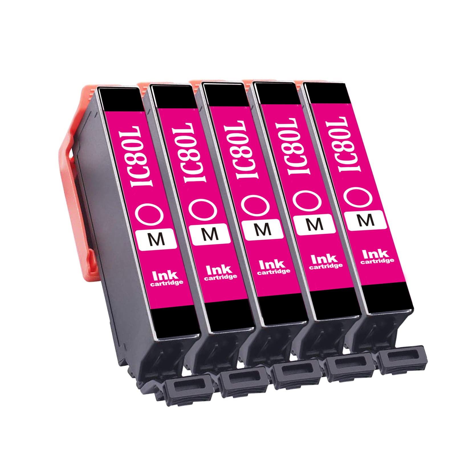 Amazon.co.jp: Epson用 エプソン ICM80L 5本 マゼンタ インク