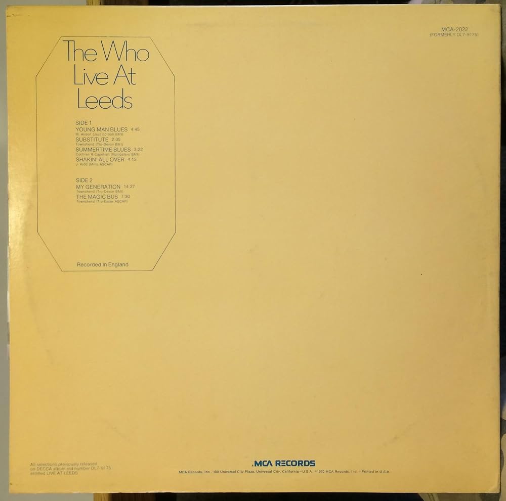 Amazon.co.jp: Live At Leeds: ミュージック