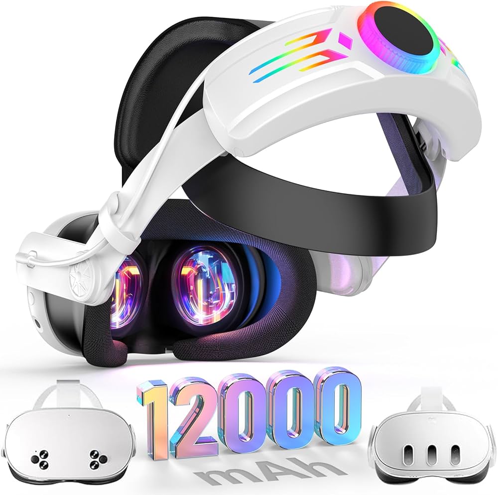 Amazon.com: BROKELIT RGB Head Strap with Battery for Meta Quest 3S