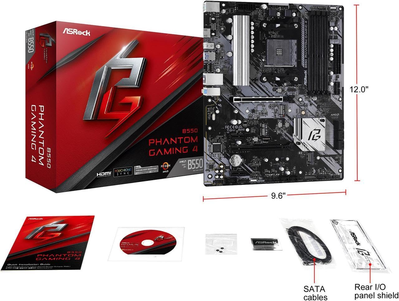 Amazon.com: ASRock B550 Phantom Gaming 4 Supports AMD AM4 Socket
