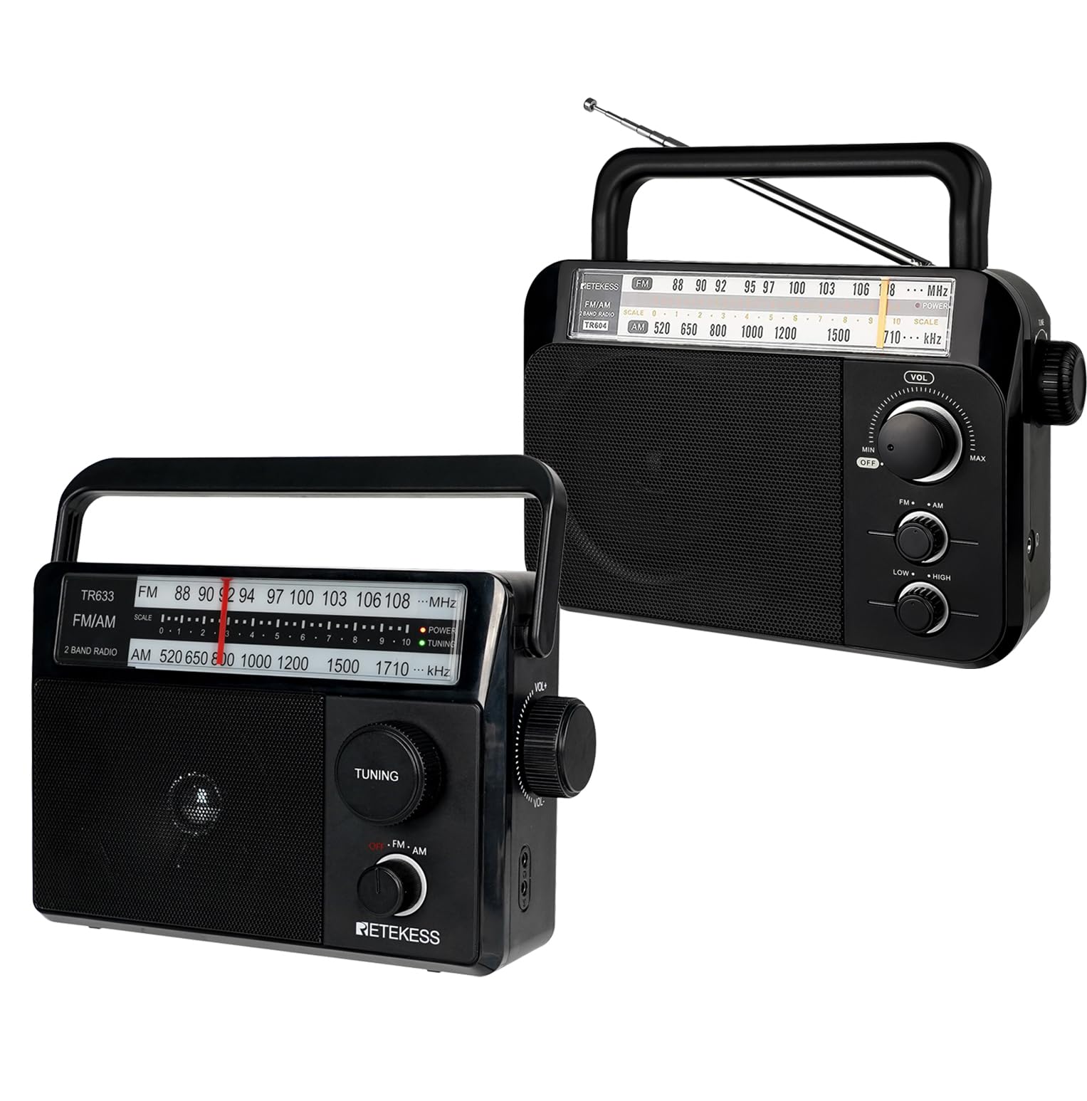 Amazon.com: Retekess TR604 AM FM Radio, Battery Operated Radio