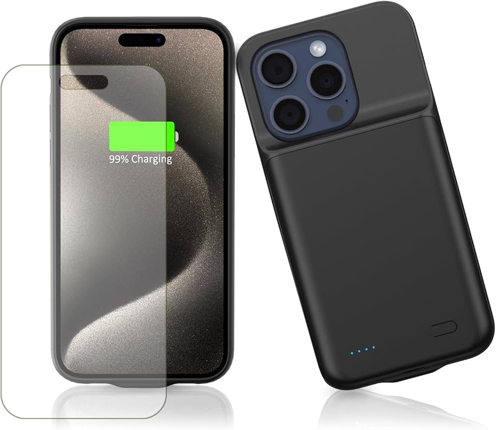 HUOBAO Battery Case for iPhone 15 Pro Max, 8500mAh Portable