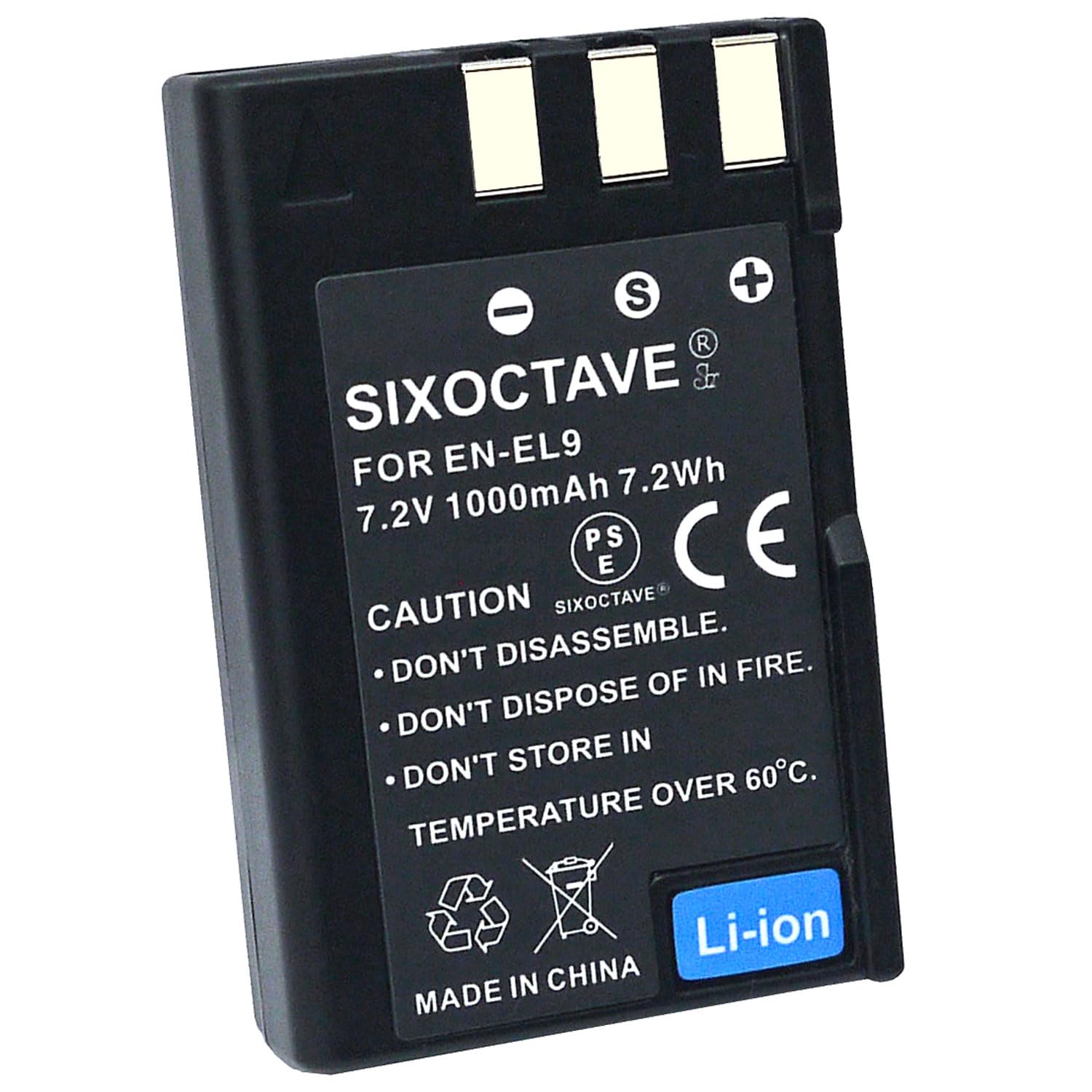 Amazon | SIXOCTAVE EN-EL9 EN-EL9a 互換バッテリー [残量表示可能