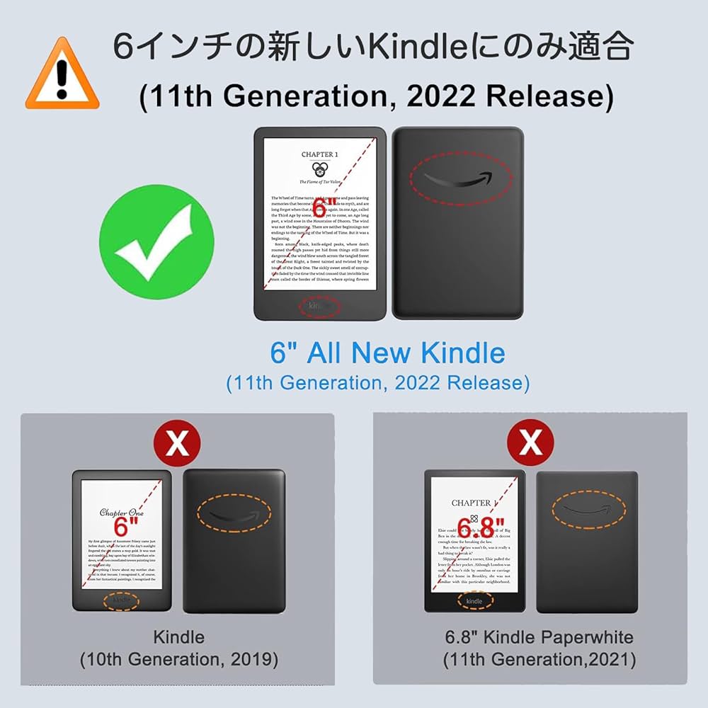 Amazon.co.jp: 6インチKindle第11世代2022年版用クリアケース （不適切