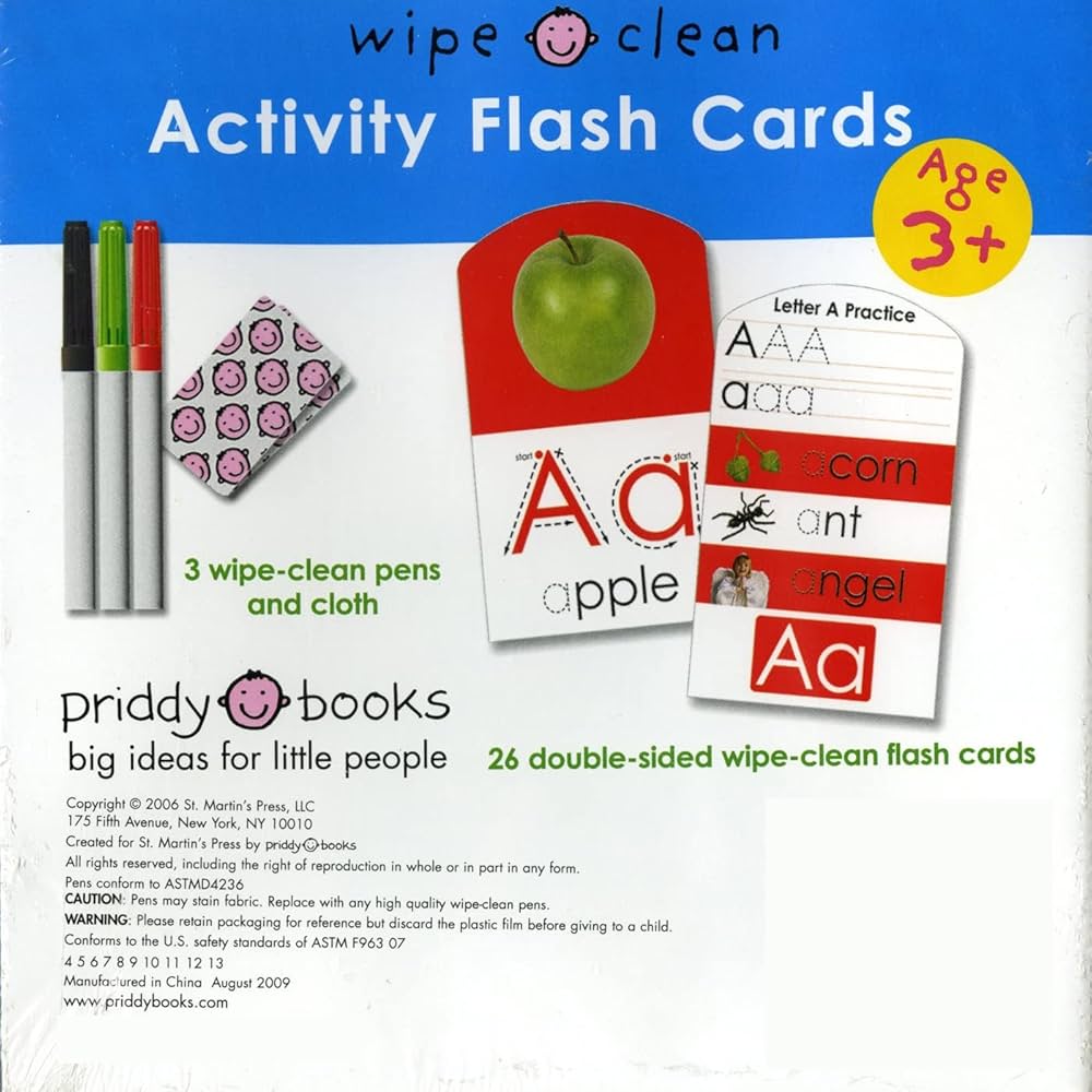 Amazon.com: Wipe Clean Flash Cards ABC (Wipe Clean Activity Flash