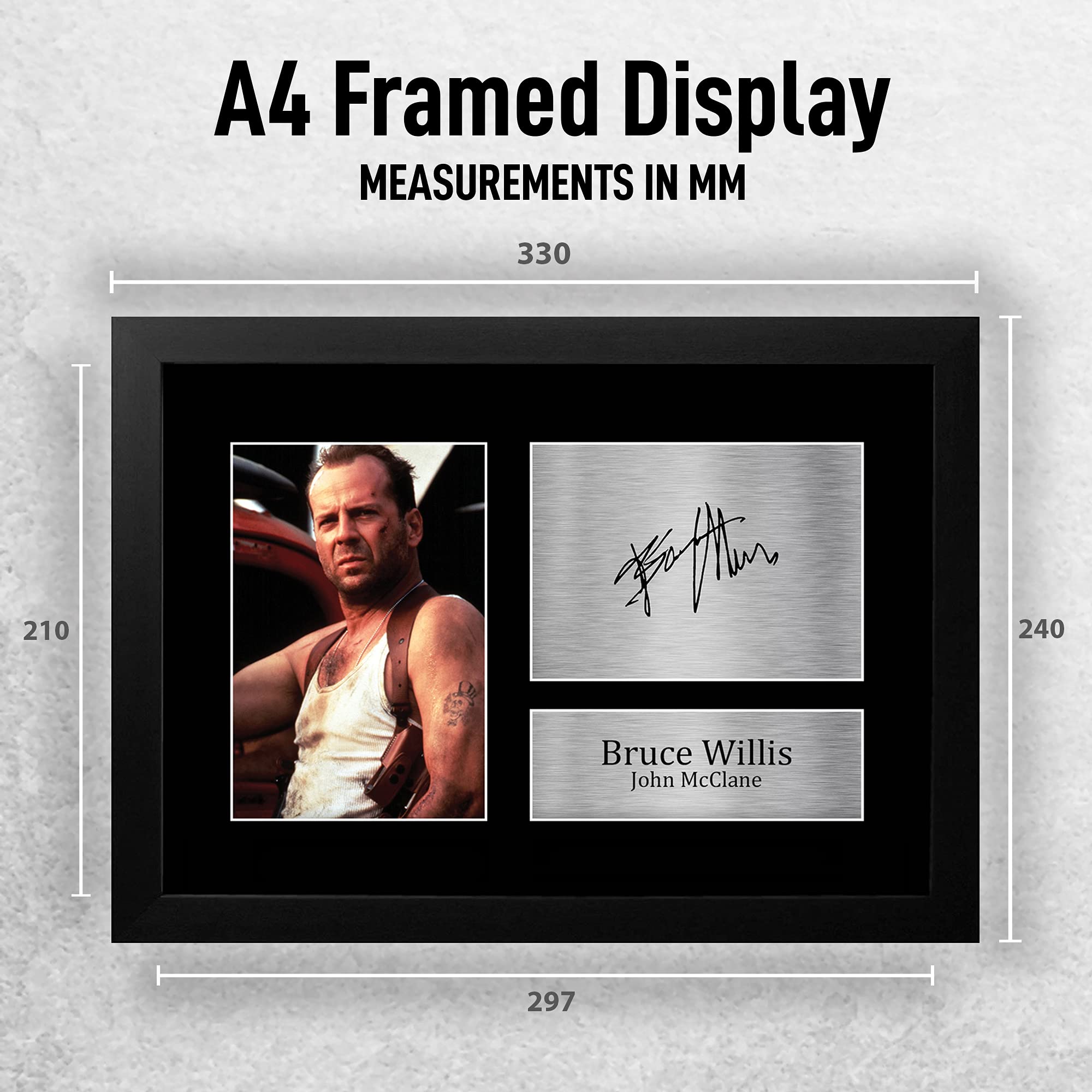 Amazon.co.jp: HWC Trading フレーム入り ブルース・ウィリス ギフト